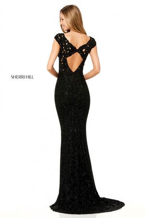 Sherri Hill 52322 dress images in these colors: Ivory, Black.