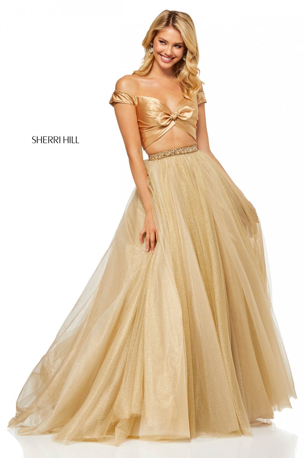 Sherri Hill 52406 dress images in these colors: Gold.