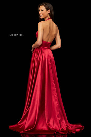 Sherri Hill 52408 dress images in these colors: Yellow, Mocha, Royal, Red, Emerald, Light Blue, Wine, Teal, Black.