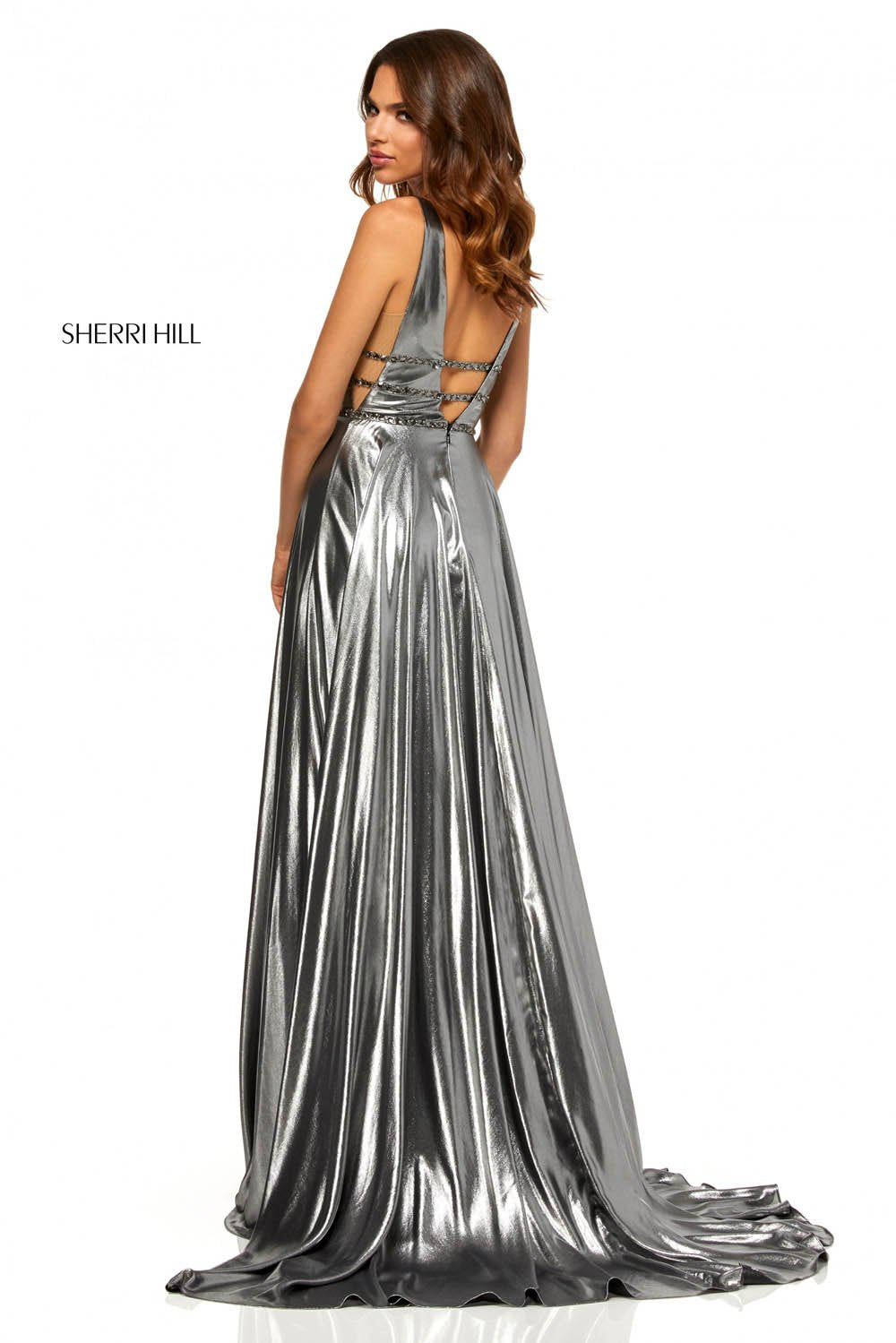 sherri hill silver dress Sherri Hill 52421 Women's Formal Evening & Wedding Guest Dress - Gold