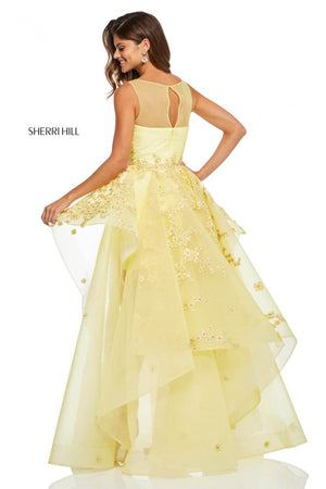 Sherri Hill 52447 dress images in these colors: Yellow.