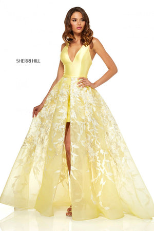 Sherri Hill 52458 dress images in these colors: Yellow.