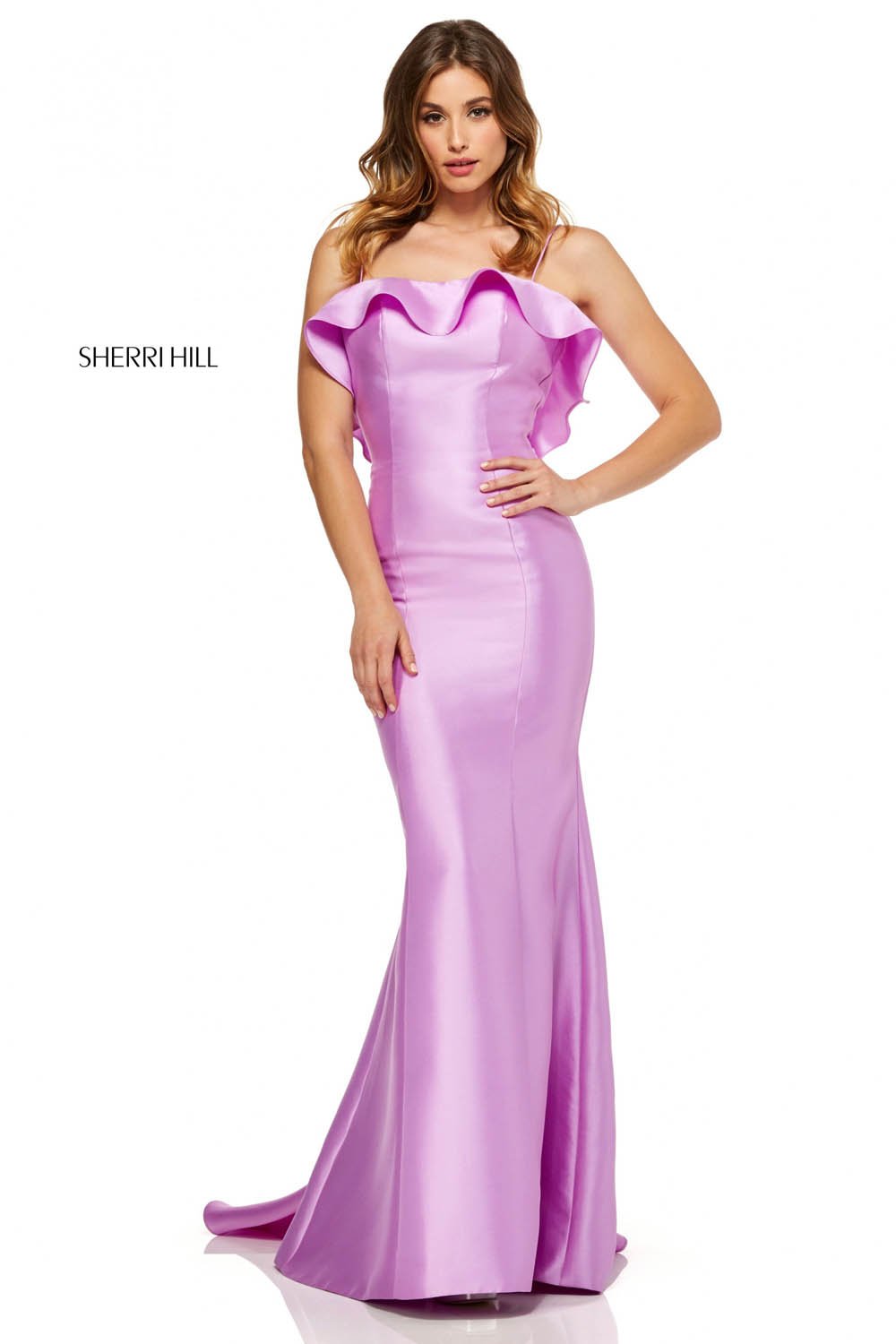 Sherri Hill 52471 dress images in these colors: Navy, Fuchsia, Lilac, Red, Black, Yellow, Light Blue, Candy Pink, Turquoise, Mint Green, Emerald.