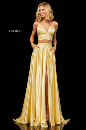 Sherri Hill 52488 dress images in these colors: Turquoise, Ruby, Royal, Red, Black, Yellow, Mocha, Rose, Emerald.