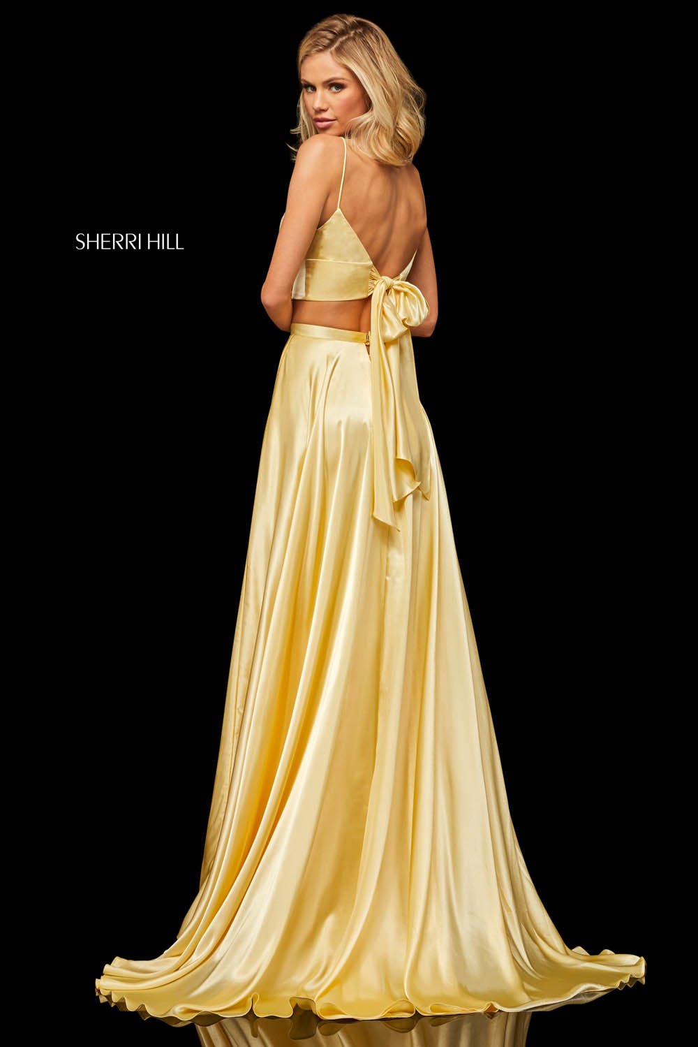 Sherri Hill 52488 dress images in these colors: Turquoise, Ruby, Royal, Red, Black, Yellow, Mocha, Rose, Emerald.