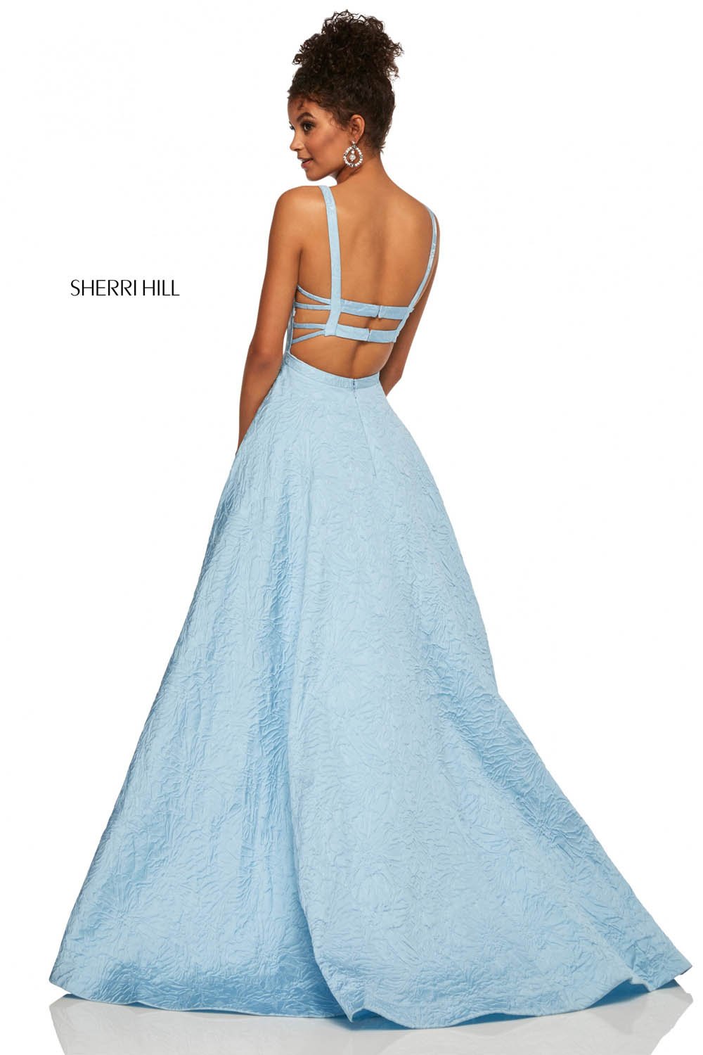Sherri Hill 52503 dress images in these colors: Light Blue.
