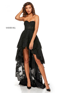 Sherri Hill 52513 dress images in these colors: Ivory, Black.