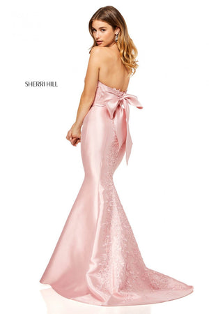Sherri Hill 52544 dress images in these colors: Ivory, Blush, Black, Red, Light Blue, Yellow.
