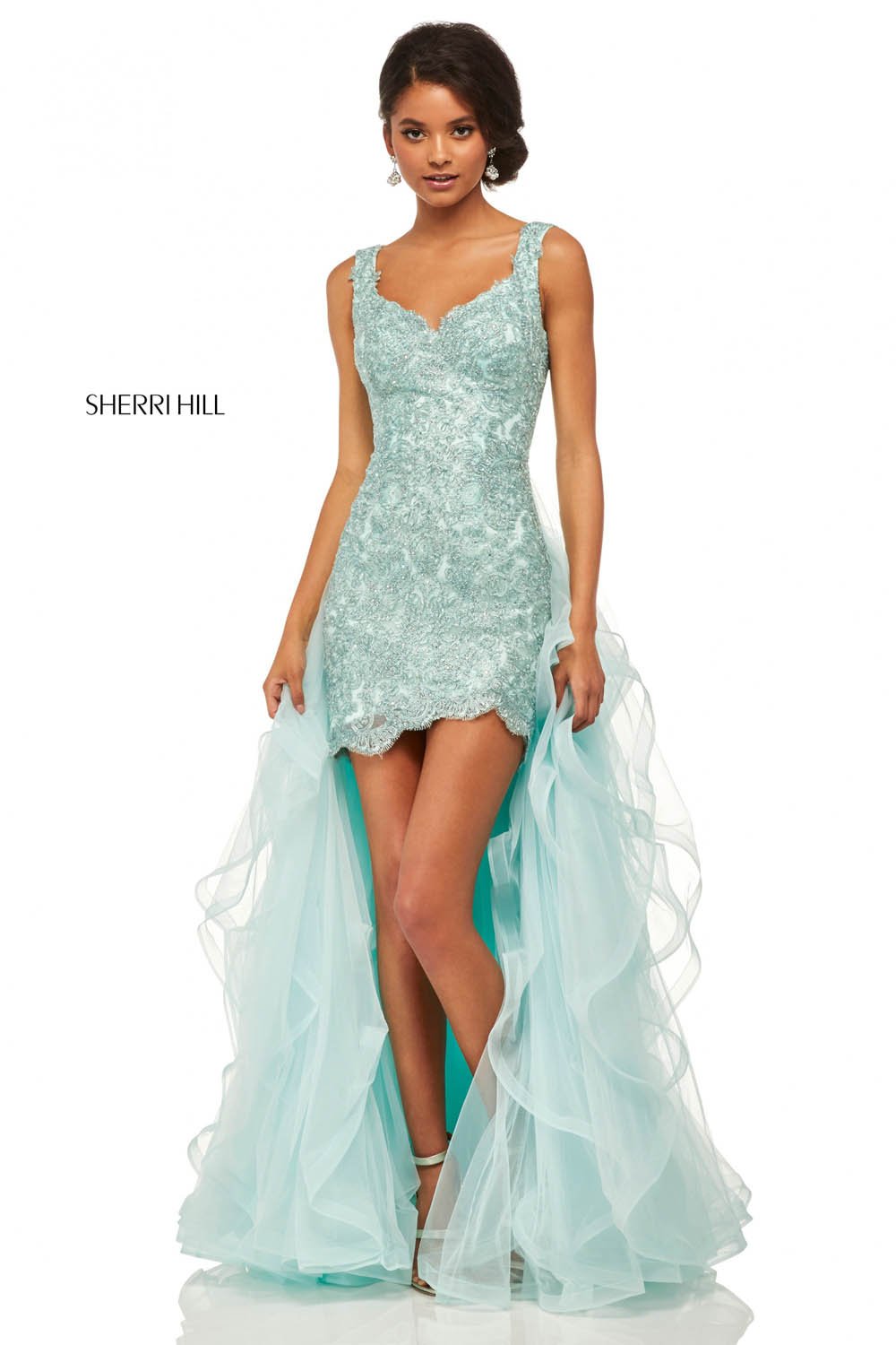 Sherri Hill 52562 dress images in these colors: Ivory Gold, Rose Gold, Wine, Black, Light Blue, Lilac, Aqua, Navy.