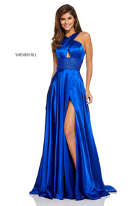 Sherri Hill 52566 dress images in these colors: Red, Royal, Emerald, Wine, Aqua, Lilac.