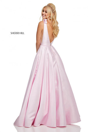 Sherri Hill 52574 dress images in these colors: Lilac, Ivory, Light Pink, Light Blue.