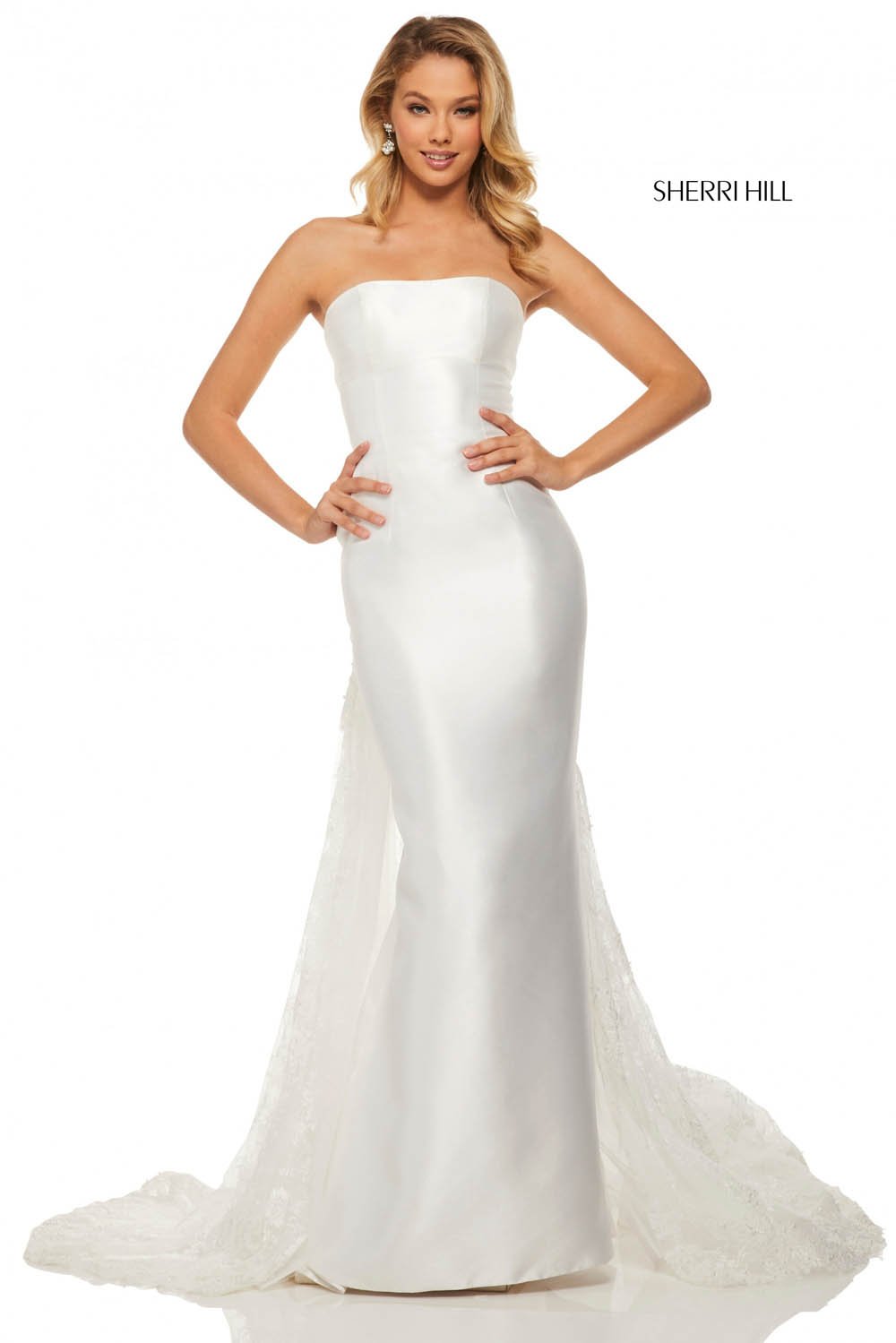 Sherri Hill 52594 dress images in these colors: Ivory.