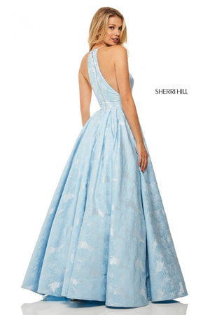 Sherri Hill 52630 dress images in these colors: Lilac, Light Blue, Black, Green, Fuchsia, Royal, Ivory, Red.