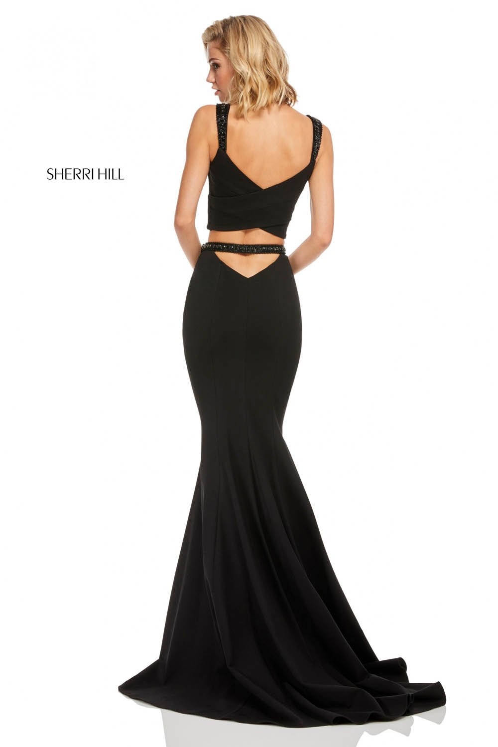 Sherri Hill 52633 dress images in these colors: Black.
