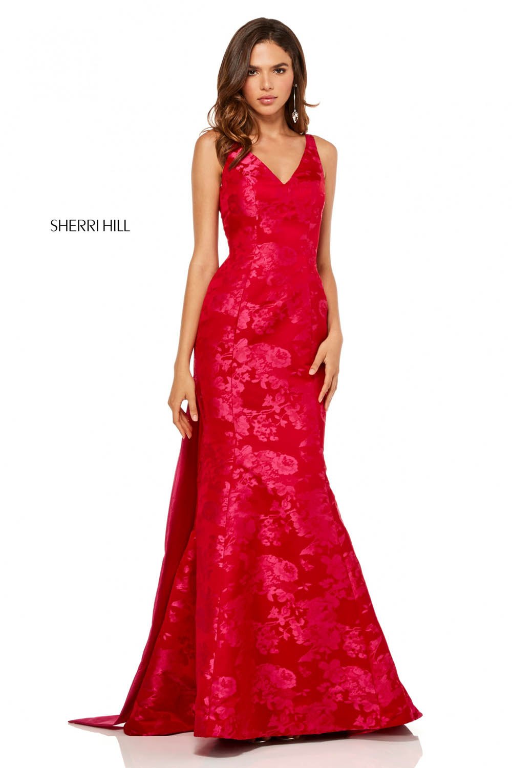 Sherri Hill 52637 dress images in these colors: Red Print.