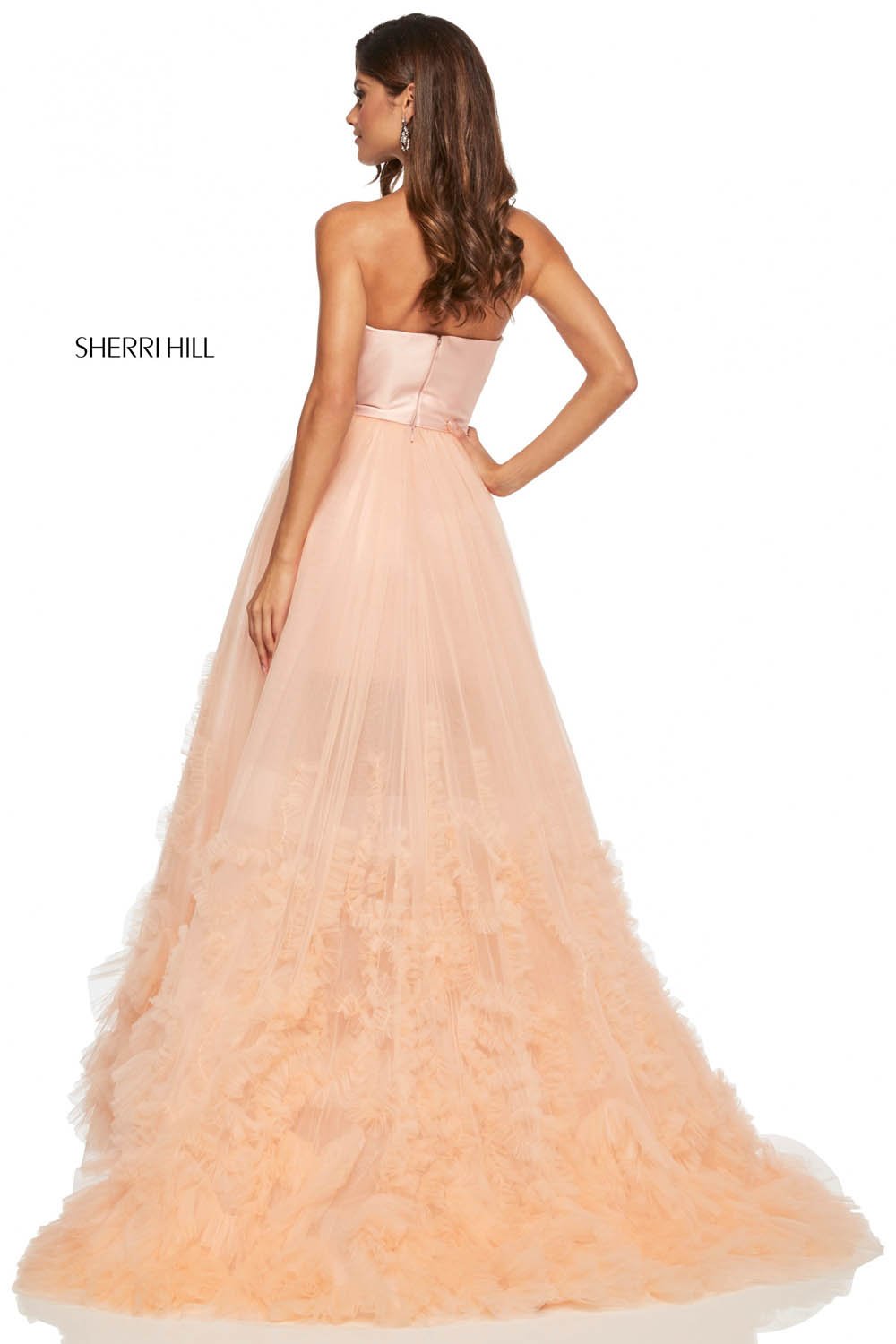 Sherri Hill 52693 dress images in these colors: Blush, Black, Blue, Ivory, Red, Lilac.