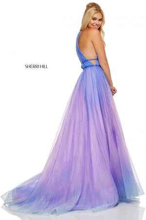 Sherri Hill 52704 dress images in these colors: Blue Purple.