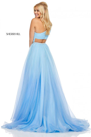 Sherri Hill 52706 dress images in these colors: Blue, Lilac, Pink Green.