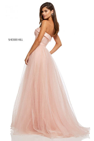 Sherri Hill 52709 dress images in these colors: Blush, Navy, Red, Black, Light Pink, Light Blue.