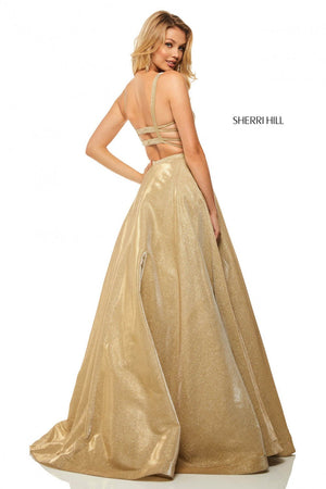 Sherri Hill 52716 dress images in these colors: Gold.