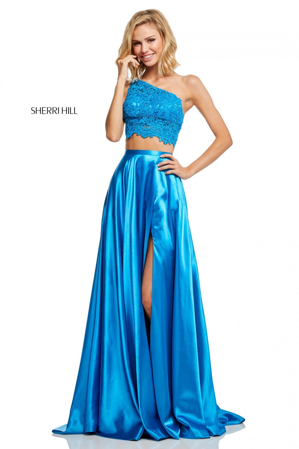 Sherri Hill 52730 dress images in these colors: Red, Rose, Lilac, Teal, Yellow, Black Red, Peacock, Ivory Mocha, Wine.