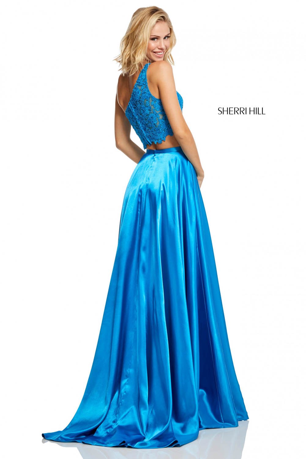 Sherri Hill 52730 dress images in these colors: Red, Rose, Lilac, Teal, Yellow, Black Red, Peacock, Ivory Mocha, Wine.