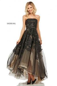 Sherri Hill 52740 dress images in these colors: Black.