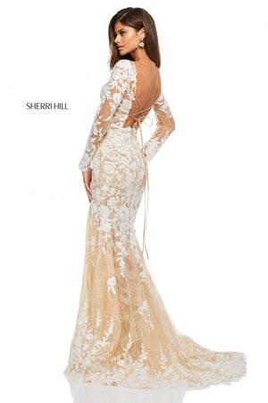Sherri Hill 52742 dress images in these colors: Ivory.