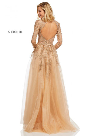 Sherri Hill 52746 dress images in these colors: Red, Ivory, Gold, Light Blue, Black.