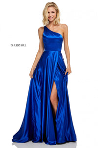 Sherri Hill 52750 dress images in these colors: Red, Black, Royal, Ruby, Emerald, Turquoise, Yellow, Orange, Rose.