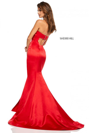 Sherri Hill 52753 dress images in these colors: Red, Yellow, Light Blue, Royal, Emerald, Wine, Navy, Black, Ivory, Blush, Ivory Black, Blush Navy, Light Blue Mocha.