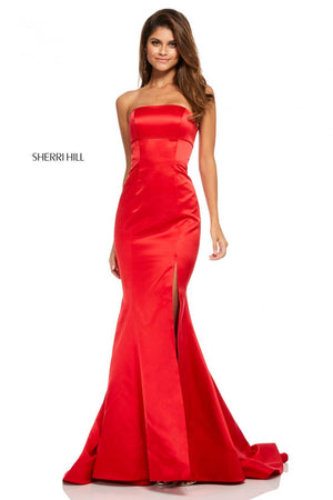 Sherri Hill 52753 dress images in these colors: Red, Yellow, Light Blue, Royal, Emerald, Wine, Navy, Black, Ivory, Blush, Ivory Black, Blush Navy, Light Blue Mocha.