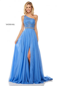 Sherri Hill 52770 dress images in these colors: Navy, Aqua, Pink, Light Blue, Ivory, Lilac, Red, Yellow, Periwinkle.