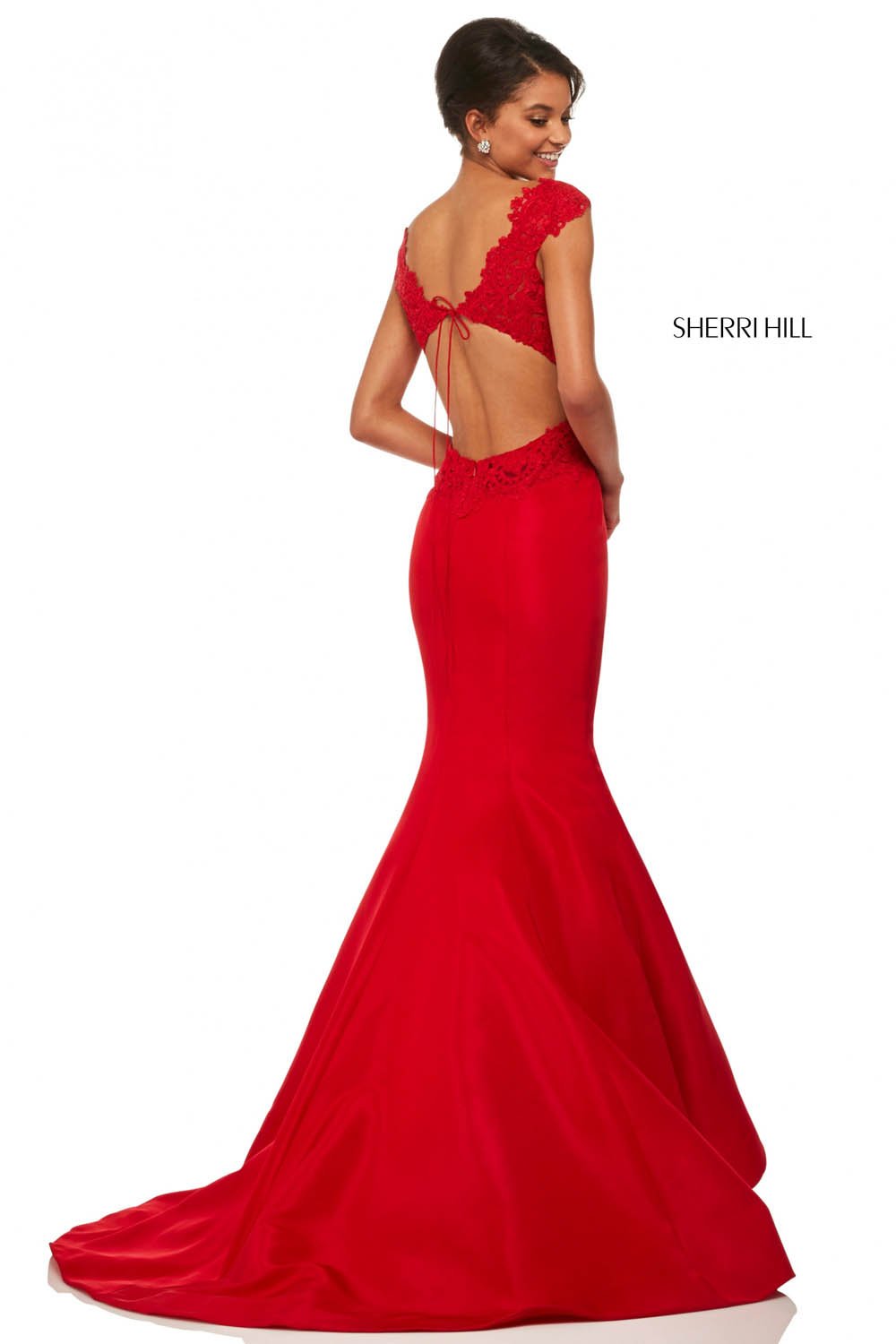 Sherri Hill 52772 dress images in these colors: Yellow, Light Blue, Red, Black.