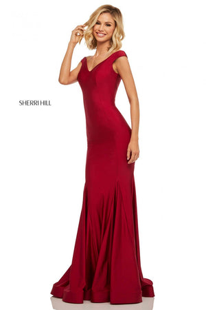 Sherri Hill 52783 dress images in these colors: Orchid, Blush, Light Blue, Berry, Wine, Yellow, Navy, Royal, Black, Red.