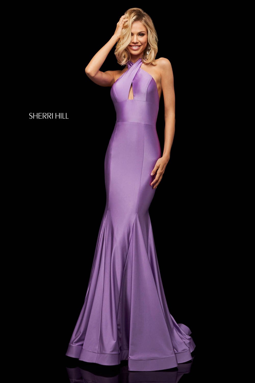 Sherri Hill 52784 dress images in these colors: Navy, Red, Yellow, Blush, Berry, Black, Orchid, Light Blue, Wine, Royal.