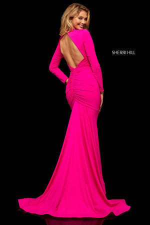 Sherri Hill 52788 dress images in these colors: Emerald, Yellow, Purple, Fuchsia, Navy, Royal, Black.