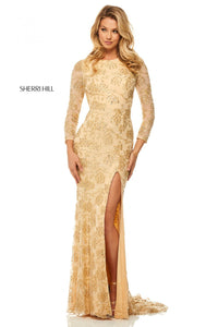 Sherri Hill 52804 dress images in these colors: Light Gold.