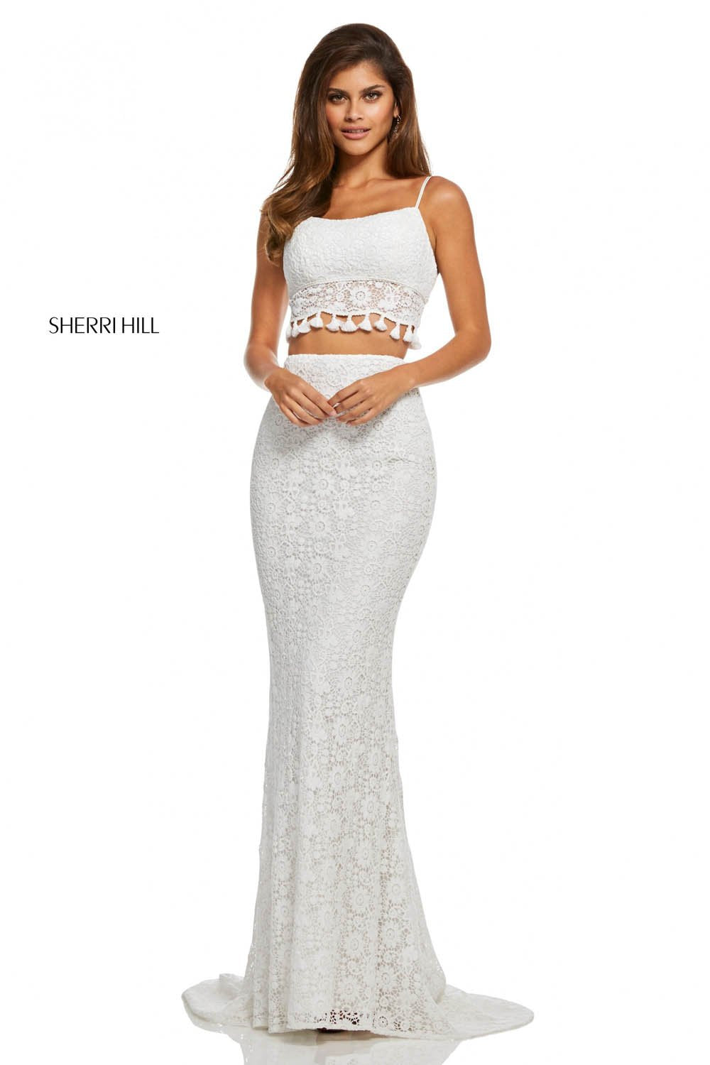 Sherri Hill 52810 dress images in these colors: Black, Aqua, Light Yellow, Lilac, Ivory.