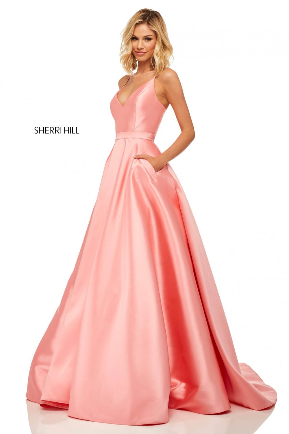 Sherri Hill 52821 dress images in these colors: Yellow, Coral, Lilac, Navy, Red, Turquoise, Aqua, Royal, Pink, Light Blue.