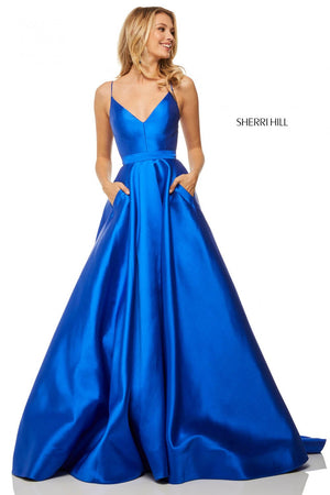 Sherri Hill 52821 dress images in these colors: Yellow, Coral, Lilac, Navy, Red, Turquoise, Aqua, Royal, Pink, Light Blue.