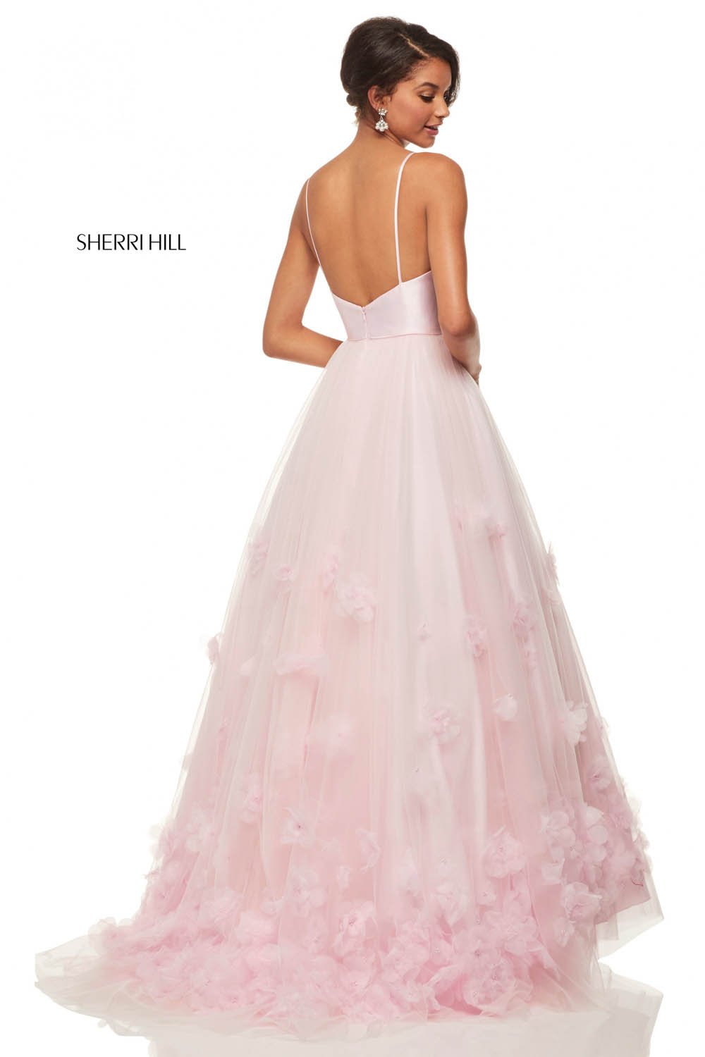 Sherri Hill 52828 dress images in these colors: Pink, Ivory.