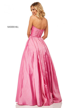 Sherri Hill 52833 dress images in these colors: Navy, Lilac, Red, Bright Pink, Yellow, Berry.