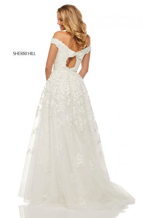 Sherri Hill 52879 dress images in these colors: Ivory.