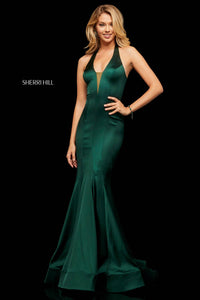 Sherri Hill 52887 dress images in these colors: Olive, Emerald, Wine, Royal.