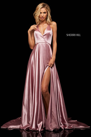 Sherri Hill 52921 dress images in these colors: Yellow, Red, Emerald, Blue, Mocha, Teal, Purple, Royal, Rose, Lilac, Navy, Black, Ivory.