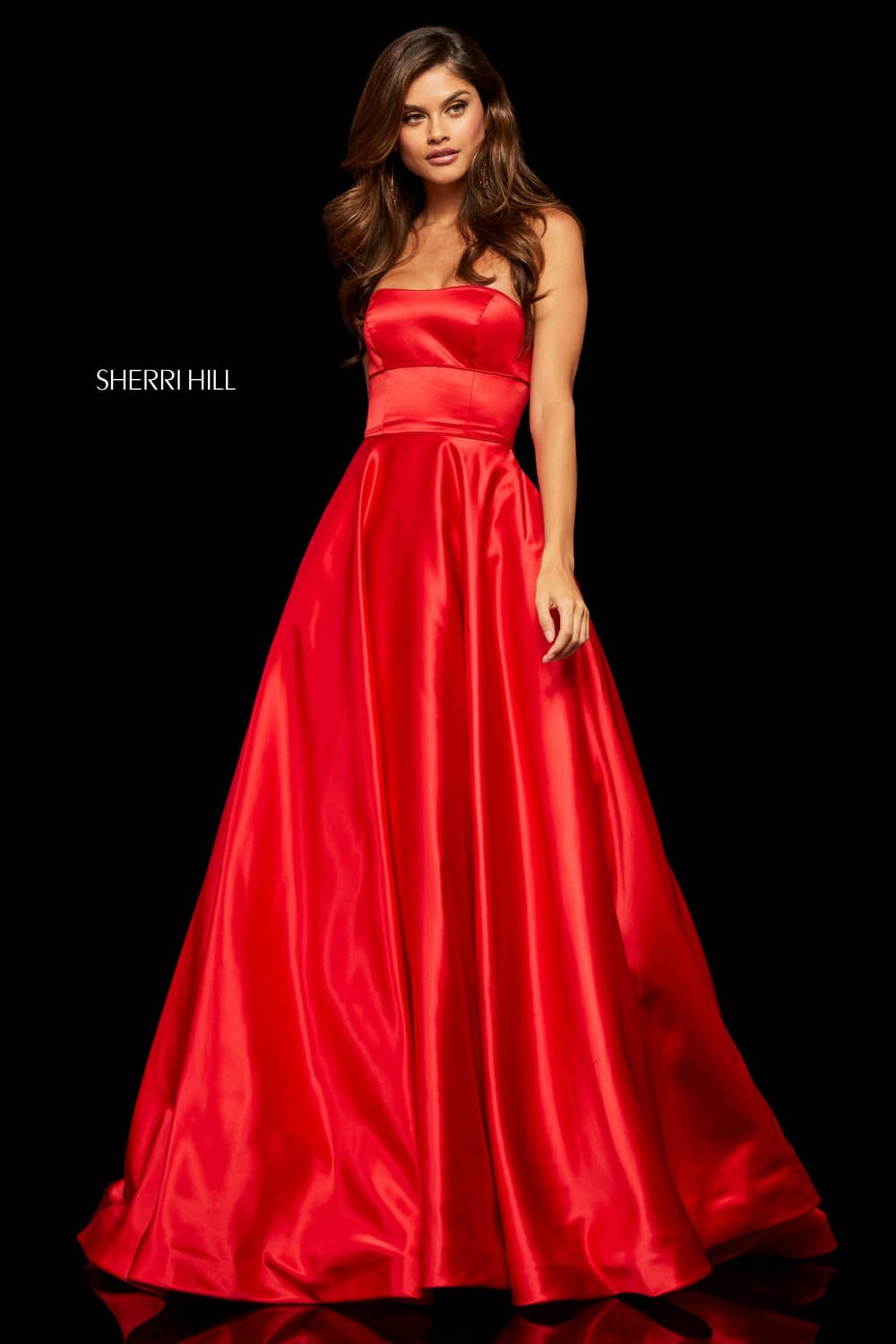 Sherri Hill 52924 dress images in these colors: Fuchsia, Lilac, Light Blue, Yellow, Ivory, Emerald, Rose, Red, Mocha, Royal.