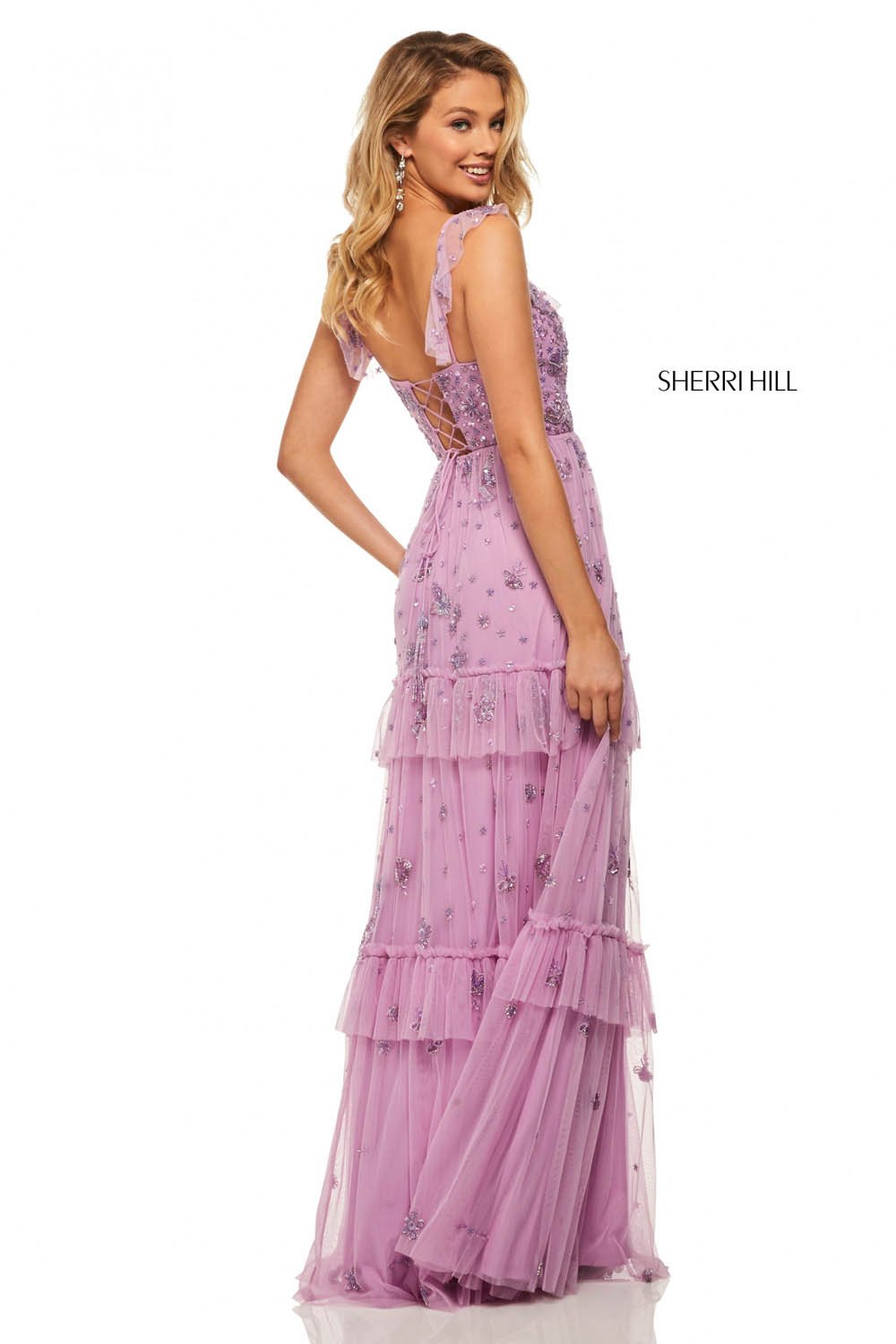 Sherri Hill 52929 dress images in these colors: Lilac.