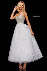 Sherri Hill 52942 dress images in these colors: Ivory, Periwinkle, Light Pink.